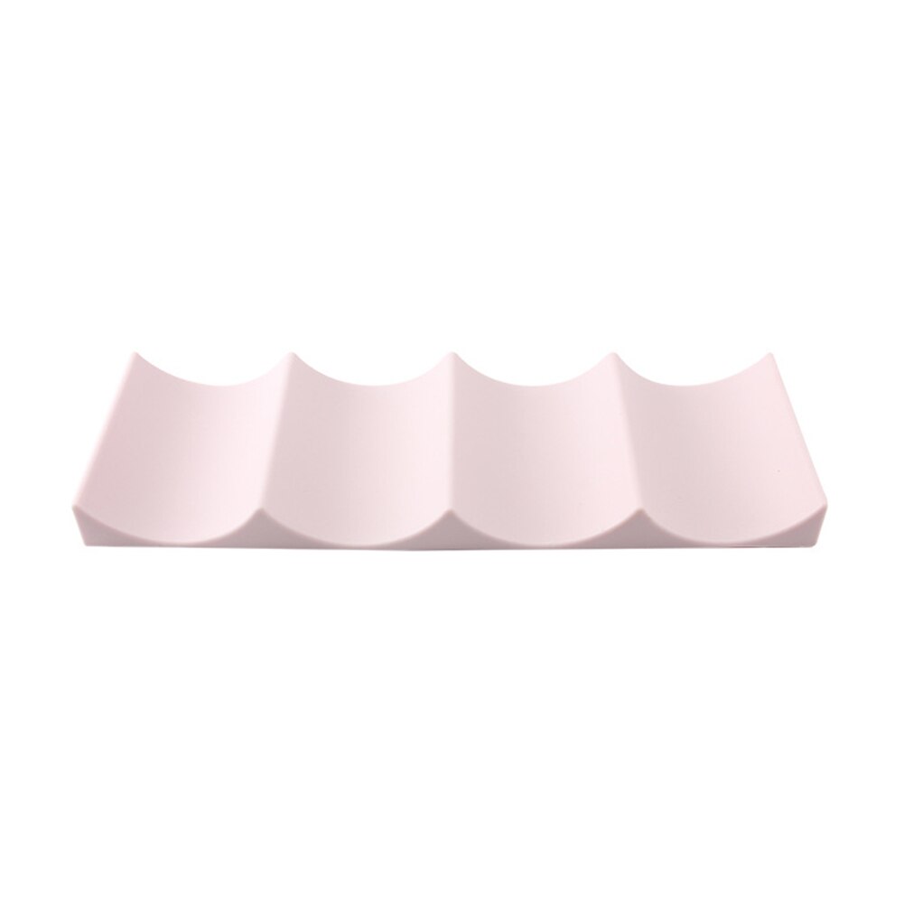 Modern Table Top Fridge Shelf Space Saving European Style Wine Rack Home Display Stand Jar Wave Shape Bottle Holder Countertops: Light Pink