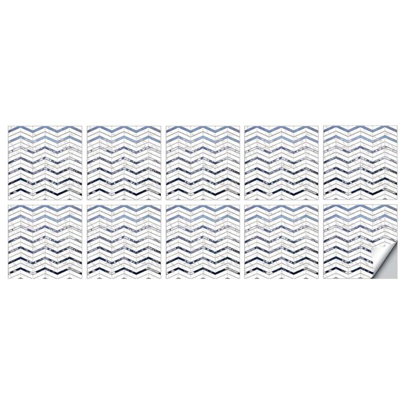 10pcs Self Adhesive Tile Stickers DIY Backsplash Floor Wall Sticker Home Decor