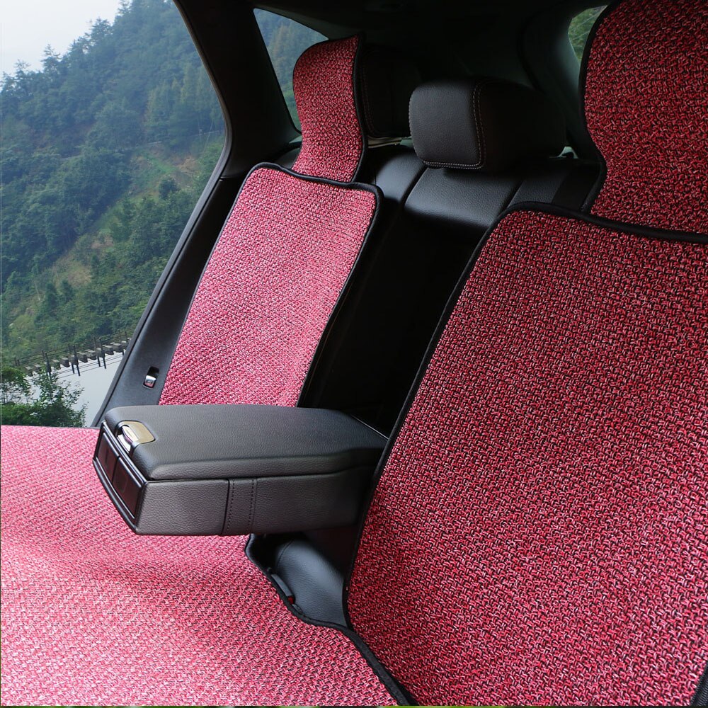 Funda de lino Artificial para asiento de coche, cobertor Universal de cojín para la mayoría de coches, otoño e invierno, 2 unidades