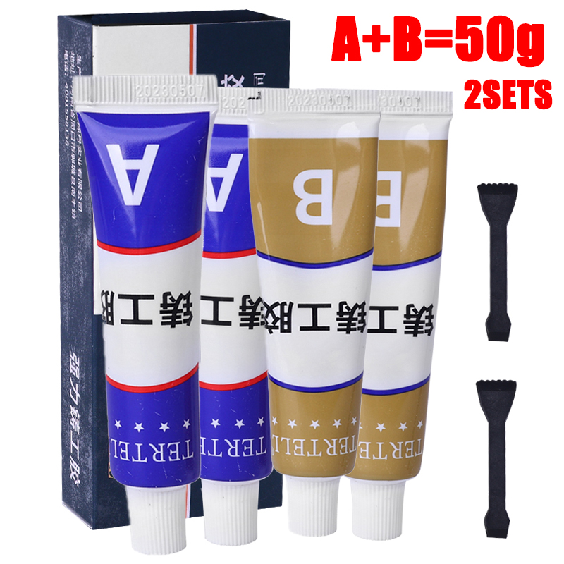 100 g Kaltschweißkleber, Metallreparaturkleber, hitzebeständig, AB-Dichtstoff, hochfestes Kunststoff-Reparatur-Gussklebemittel: WHITE