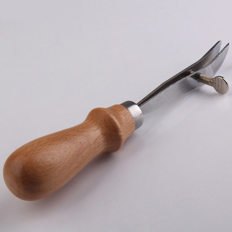 Justerbar ytre kant krølle lær håndverksverktøy rustfritt stål lær håndverksverktøy gjør-det-selv-håndlagde håndverksverktøy for lær