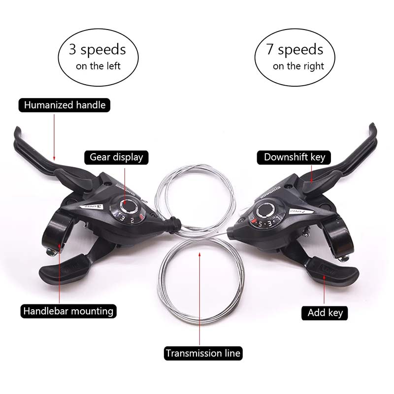 thumbnail image 2 of CHAOYANG Shifter 3x7 Speed Shifter Brake Lever Set 21 Speed 2 of 9