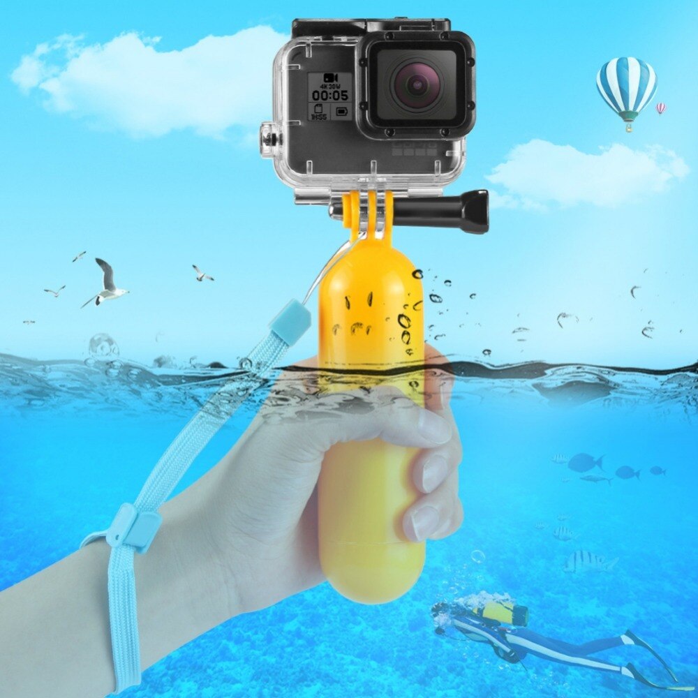 Professionele Drijvende antislip Monopod Gopro Hero4/3/2/1/3 Plus SJ4000 Camera Met lange Handvat Schroef Strap