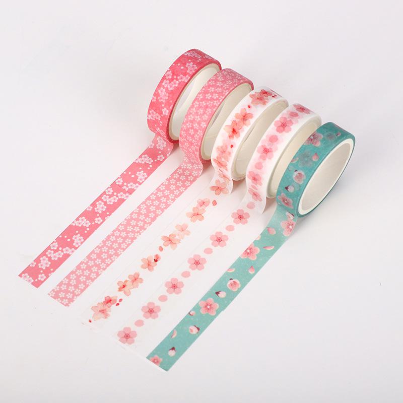 5 rollen/set kleurrijke print washi tape japans papier diy planner afplaktape plakband sticker decoratieve briefpapier tape: 11