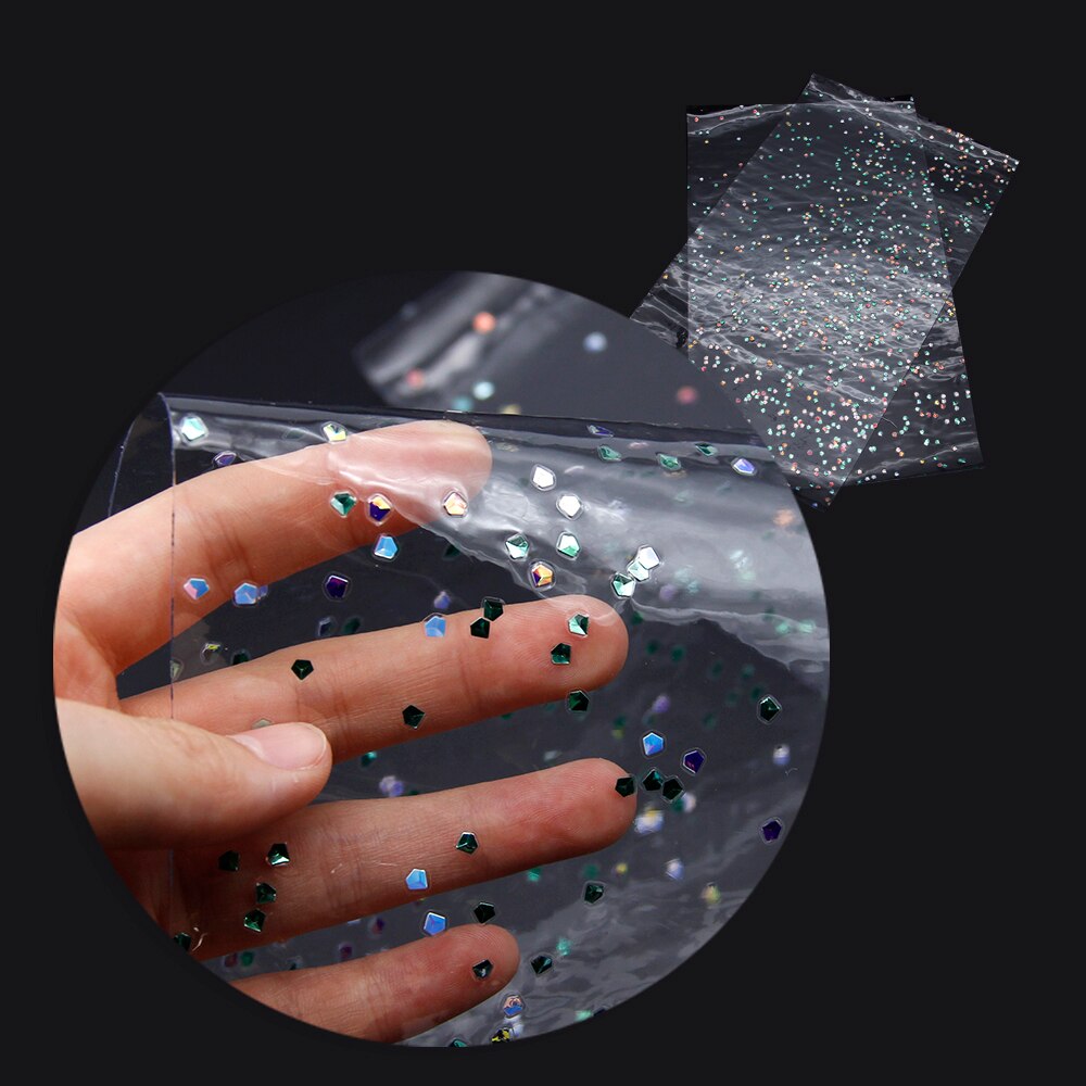 30*135cm Transparent Colorful Sequins Faux Leather Sheets For DIY Handmade Handbag Wallet Phone Case,1Yc6847: 1079478008