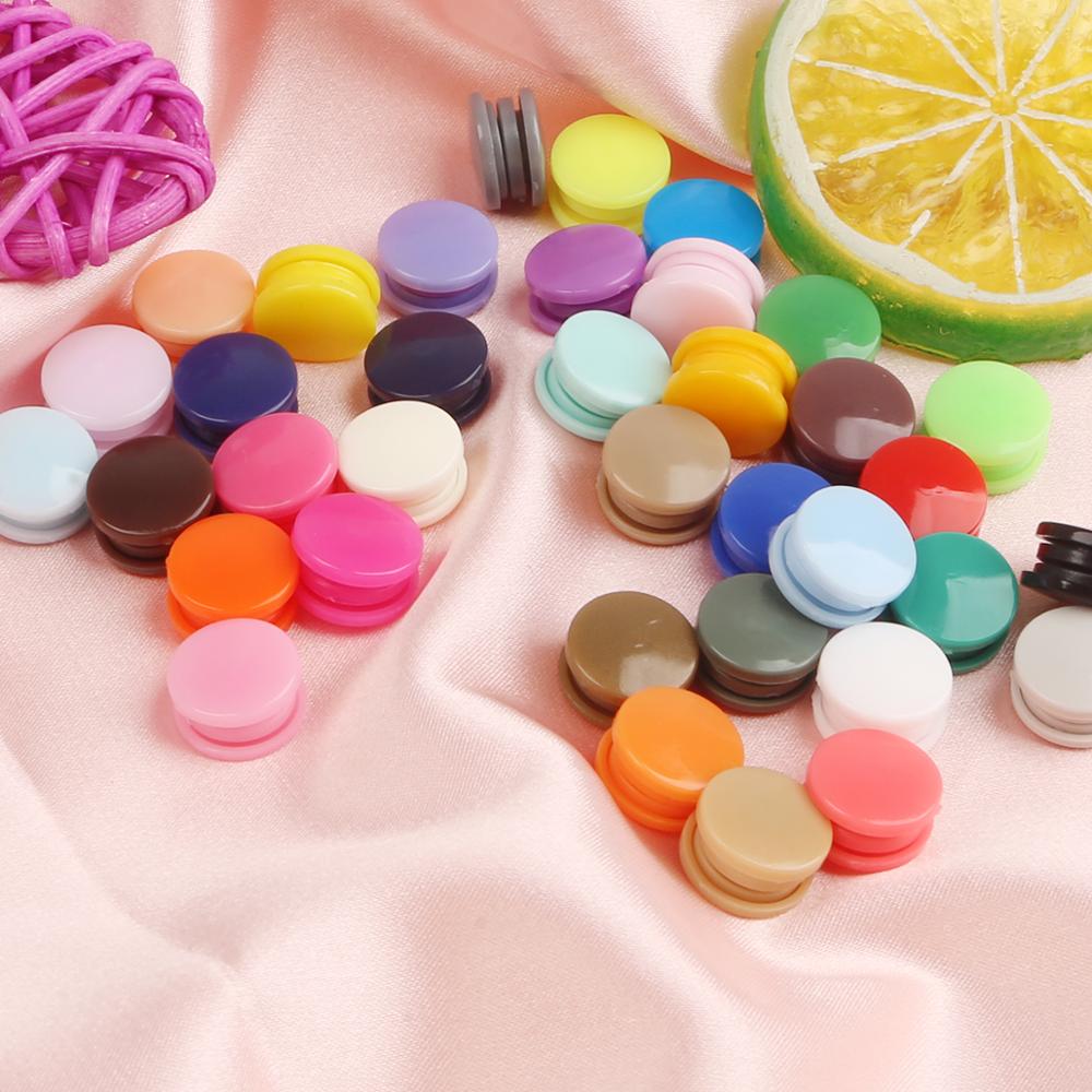 Lowest Price 50 Sets Baby Resin Snap Buttons T5 12mm Plastic Snaps Clothing Accessories Press Stud Fasteners Clips Scrapbooking