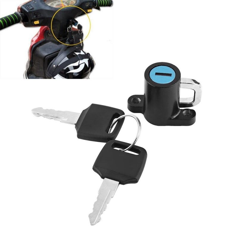 Motorhelm Lock Motor Fiets Helm Lock Auto-Styling Opknoping Haak Helm Lock Haak Met 2 Keys Set Universele