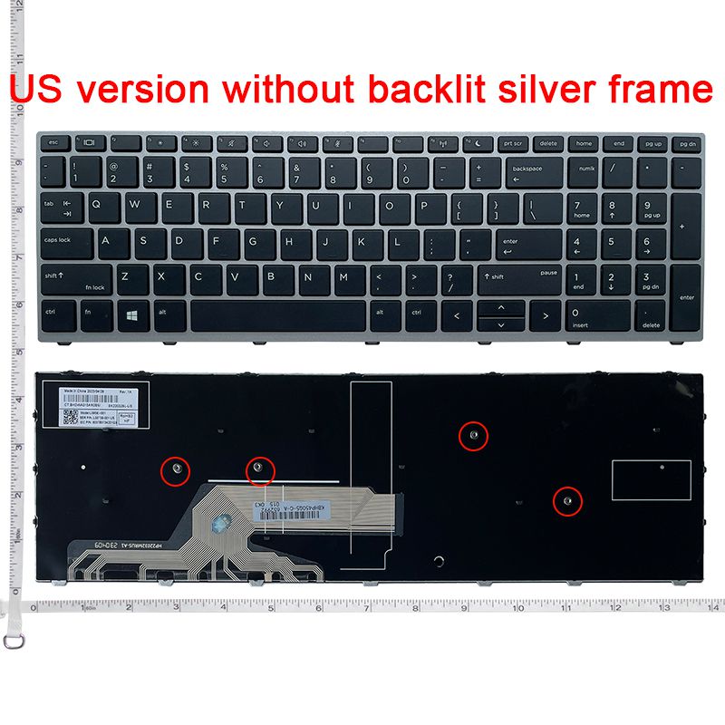 US/SP/UK laptop keyboard for HP Probook 450 G5 455 G5 470 G5 650 G4 650 G5 English black keyboard Backlit: pink
