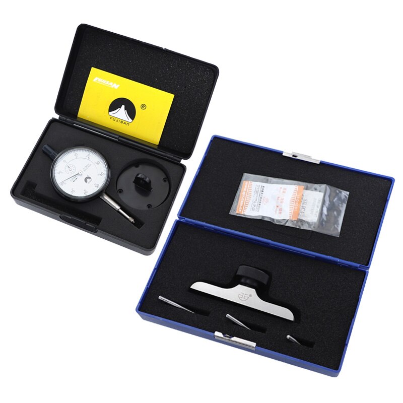 Dial Indicator Holder with Dial Indicator Point 0-10mm Indicator with Lug Back 0-12.7mm Digital Micrometre Measuring Instrument: 0-10mm-base