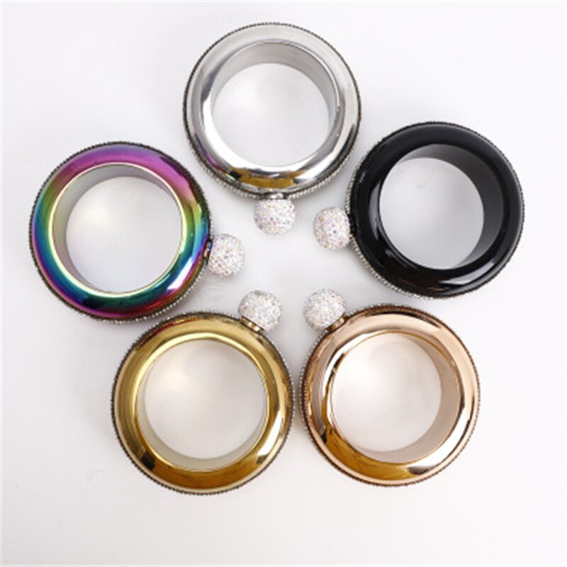 3.5oz Bangle Bracelet Hip Flask with Funnel Stainless Steel Alcohol Whiskey Hip Flask Pocket Flagon Chic Drinkware