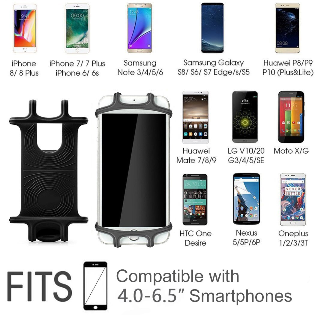 Uniwersalny silikonowy uchwyt rowerowy na telefon komórkowy Uchwyt motocyklowy na kierownicę Stojak na iPhone 12 11 Pro Max XS Xiaomi