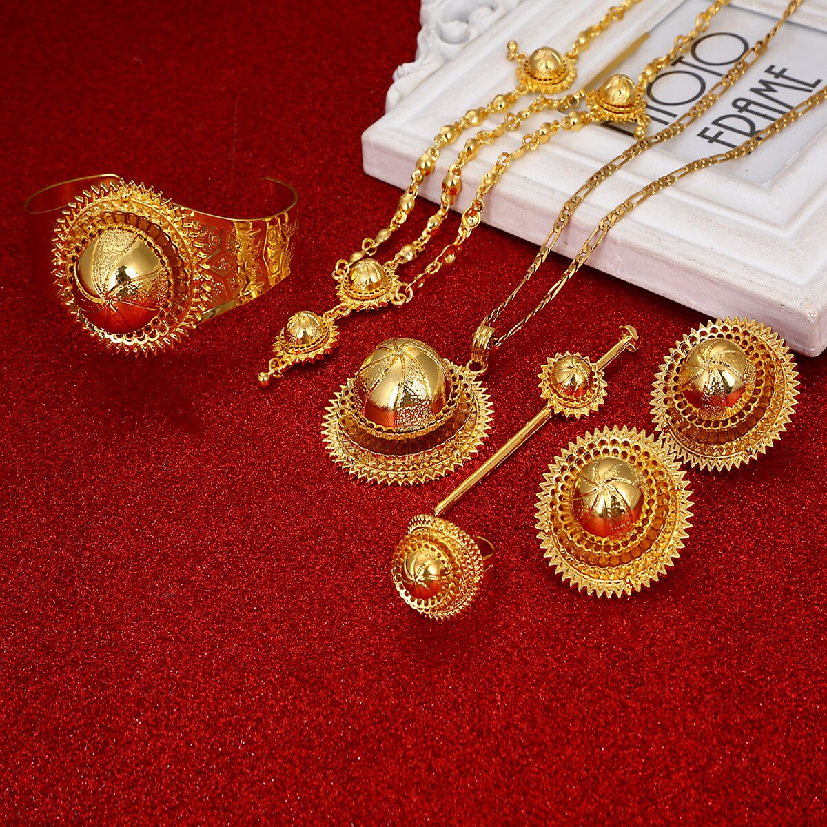 Ethiopian Trendy Hair Piece Hair Pin Women Eritrea Habesha African Jewelry Set