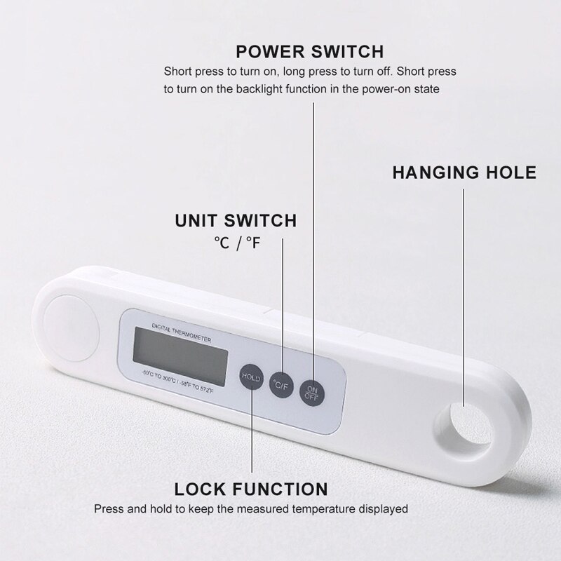 HiBREW Probe type food thermometer Temperature measurement range:-50℃~300℃ / -58℉~572℉