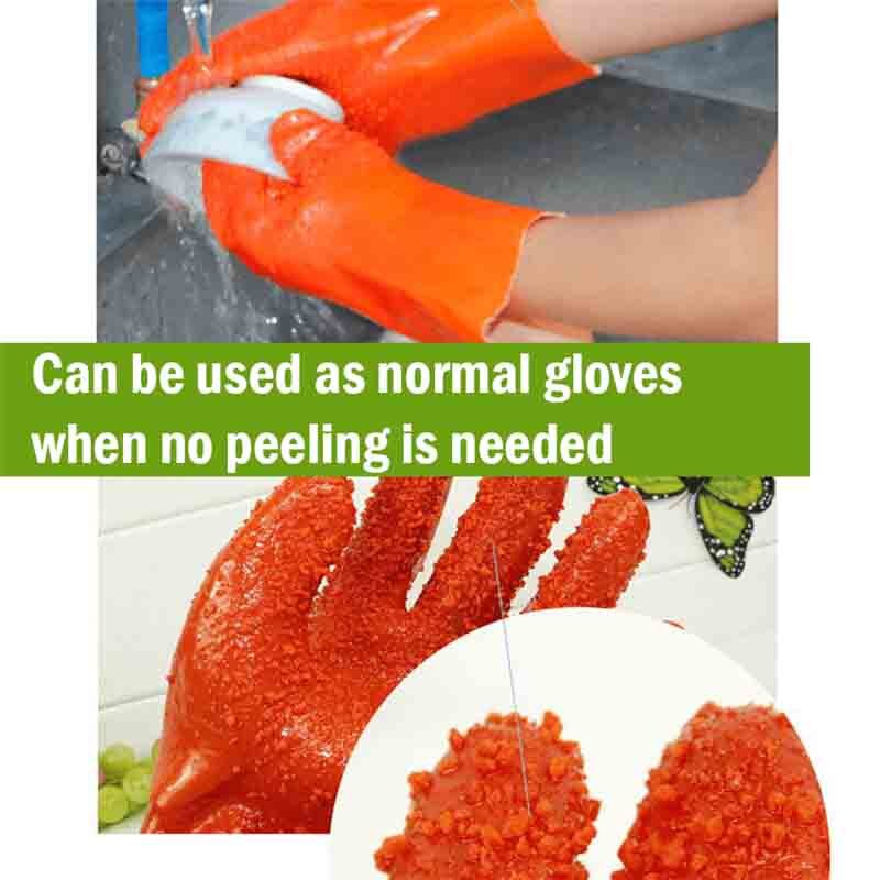 1 par de guantes para pelar patatas, pelar guantes de báscula de pescado vegetal, guantes antideslizantes para lavar platos, utensilios de cocina