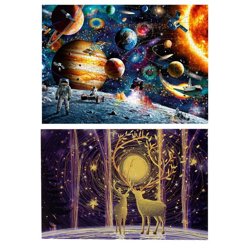 1 Set 2 Sheets 2000 Tablets Jigsaw Toy Pieces Each Mini Assembled Jigsaw Puzzle Toys