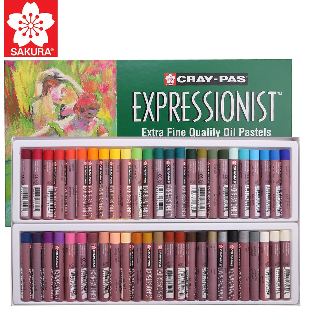 Sakura olje pastell sett xlp 12/16/25/36/50 stykker cray-pas ekspresjonistisk assortert farge låve graffiti farge fargestiftdrakt