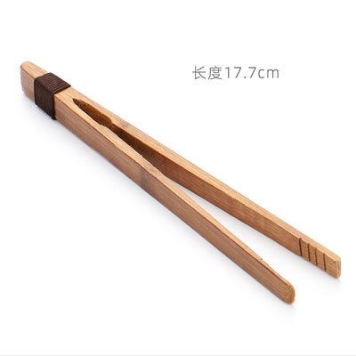 Xmt-home naturlig bambus pincet til te kop tænger træ klip pincet te ceremoni dele: Type 3