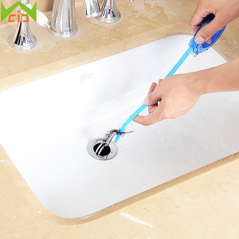 Cleaning Tool Drain Cleaner 43cm Plastic Stretched Drain Pipe Cleaner Kitchen Sink Plumbing Hook Bathroom Household Merchandises