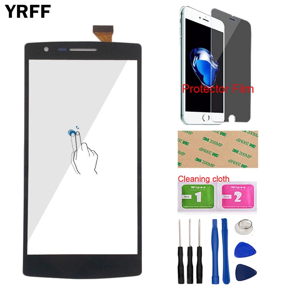 5.5 "Mobiele Touch Screen Voor oneplus One/1 + Een Plus 1 oneplus 1 A0001 Touch Screen Digitizer voor Glas Sensor Panel Gereedschap: Black With Tools
