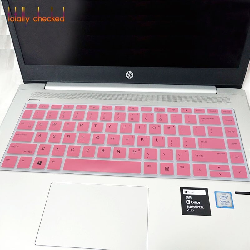 Laptop tangentbord skyddande tangentbordsskydd 13 14 tum för hp probook 440 430 640 g4 g5 notebook pc: Rosa