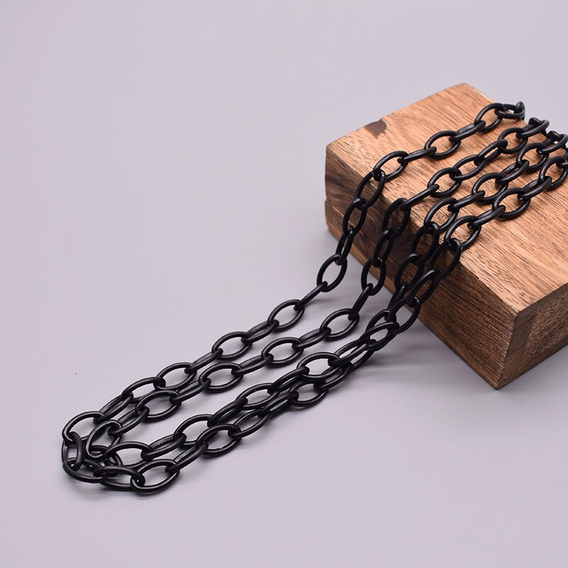 10/50 Uds. De cadena de eslabones acrílicos coloridos de 50cm de longitud, cadenas con cierre de langosta para cadena de ojos, accesorios de joyería, cadena de eslabones de plástico
