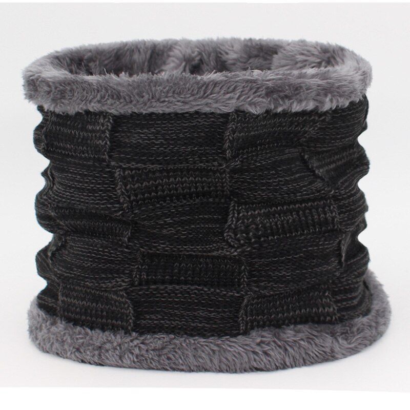 YOUBOME Men Winter Scarf Ring Knitted Men Scarves For Women O Neck Snood Warp Faux Fur Thick Warm Male Fleece Scarves
