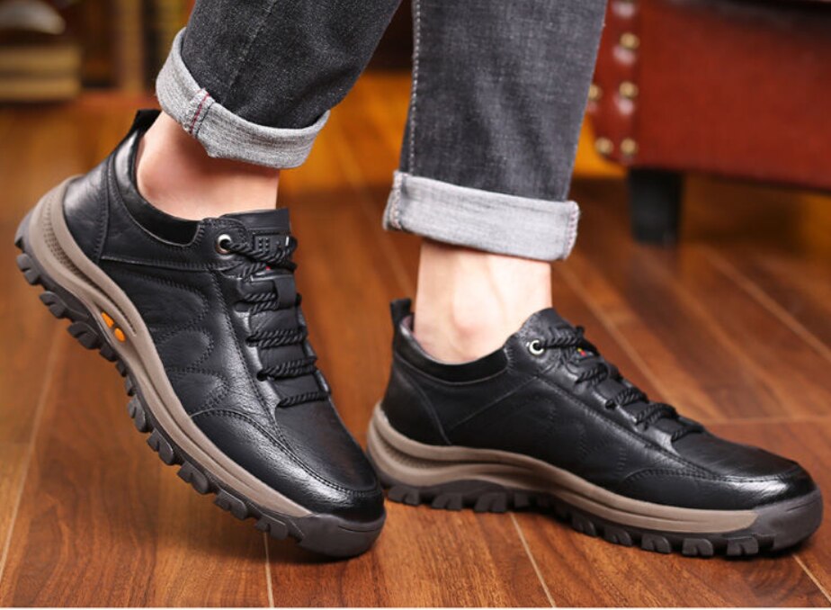 Autumn Casual Men Leather Shoes Men's Casual Sneakers Bussiness Outdoor Shoes For Man Driving Work Shoe