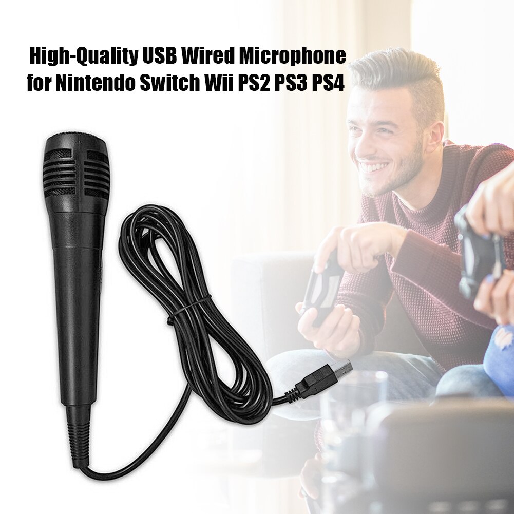 USB Karaoke Microphone for Nintendo Switch Wii Wii U PS4 PS3 Xbox One PC