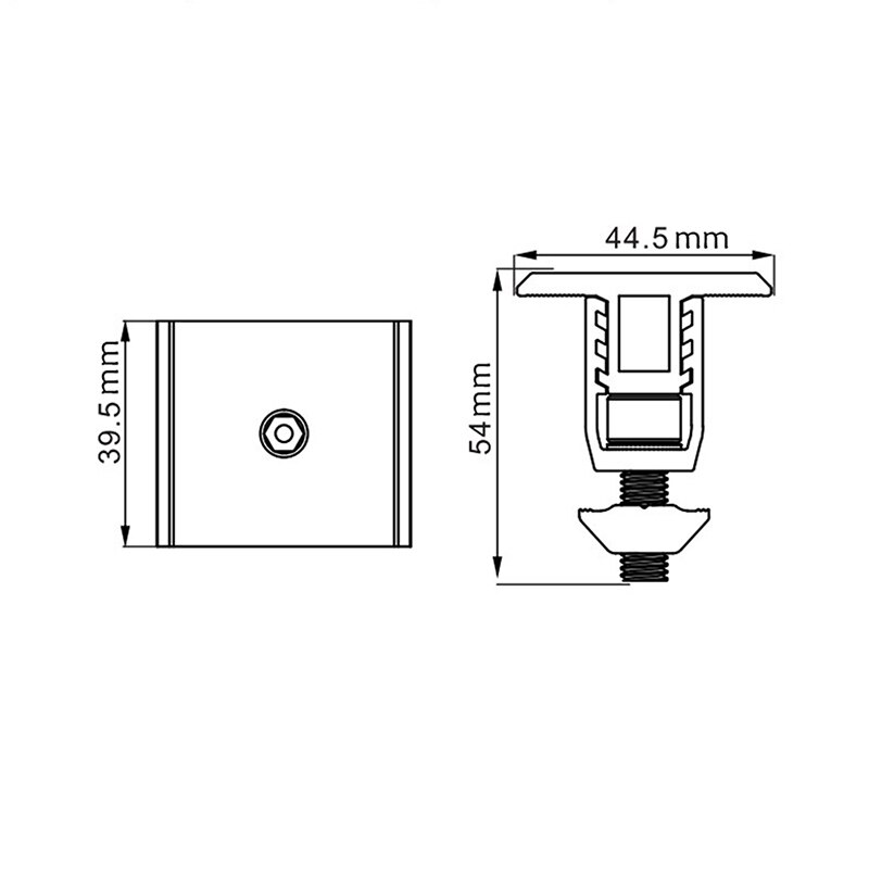 35-50mm morsetti di montaggio per pannelli solari supporti fotovoltaici solari a media pressione supporto per staffa accessori per sistemi solari regolabili 1/3/5pz