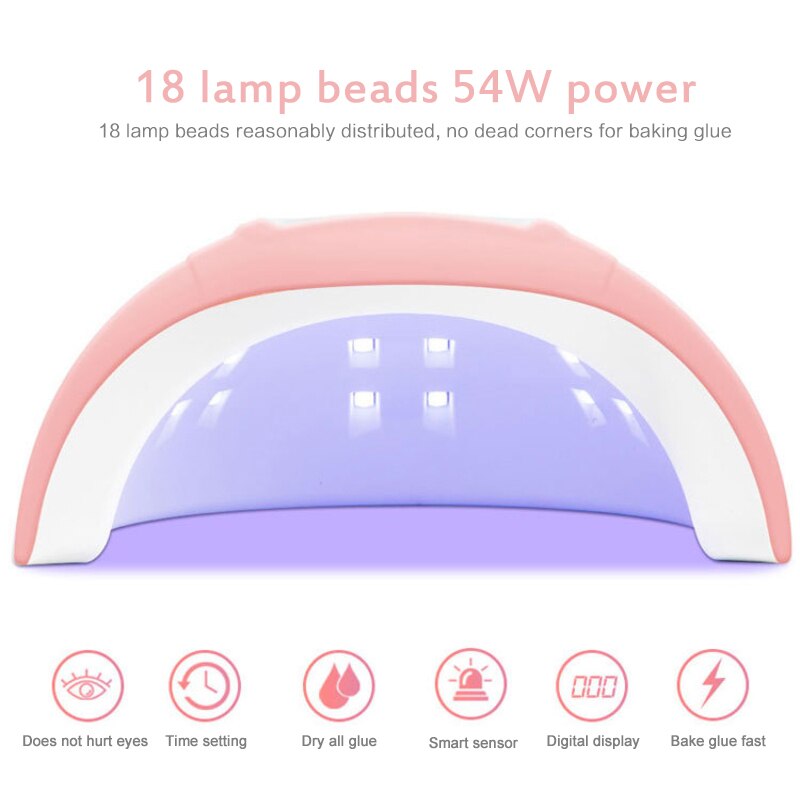 sèche-ongles 54W /48W/36W UV lampe à LED lampe à ongles pour guérir tous les Gels constructeur vernis vernis manucure Salon Nail Art outils
