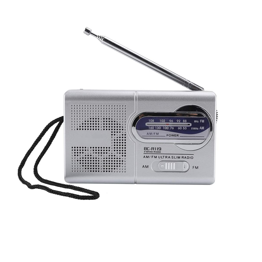 AM FM Radio Multi-function Mini Pocket FM Radio Speaker Receiver Telescopic Antenna Radio Receiver BC-R119