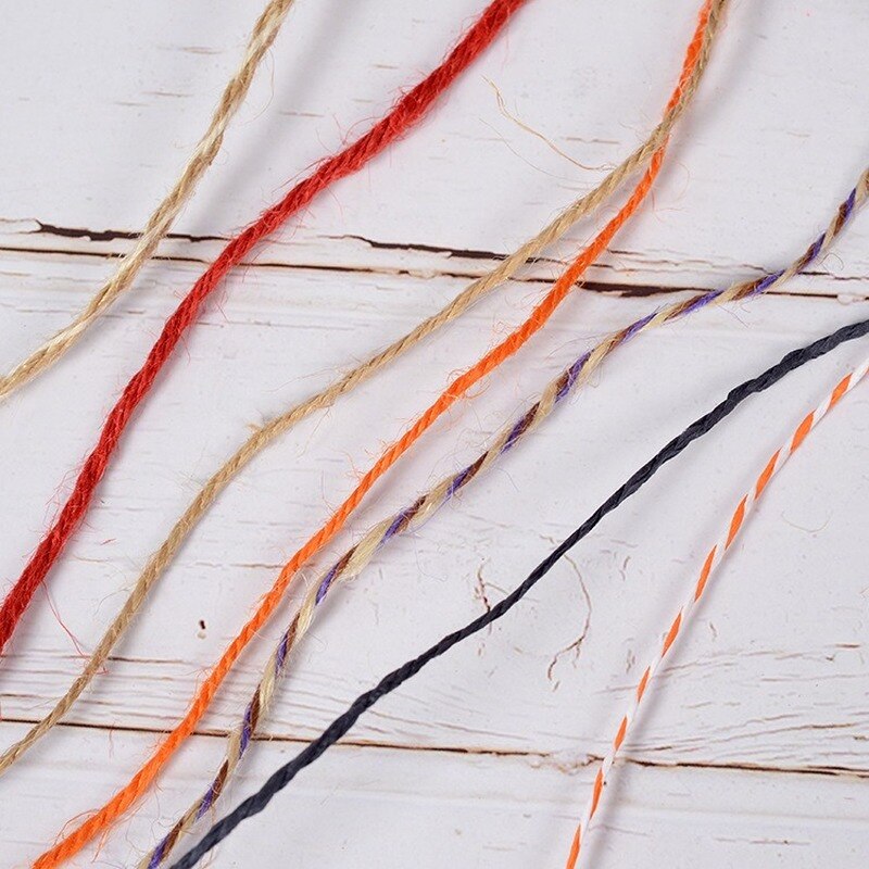 24Pcs Natuurlijke Jute Twine String Roll Voor Kunstwerken Diy Ambachten Cadeaupapier