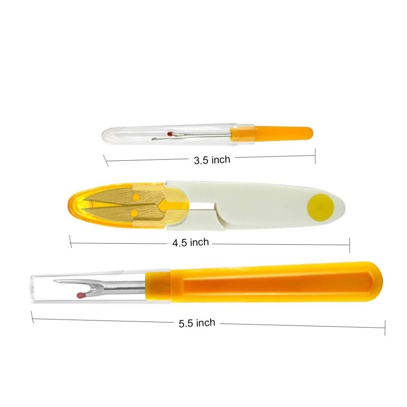 2Pcs Seam Ripper and Thread Remover Kit, Sharp Sewing Seam Thread Remover Stitch K3KB