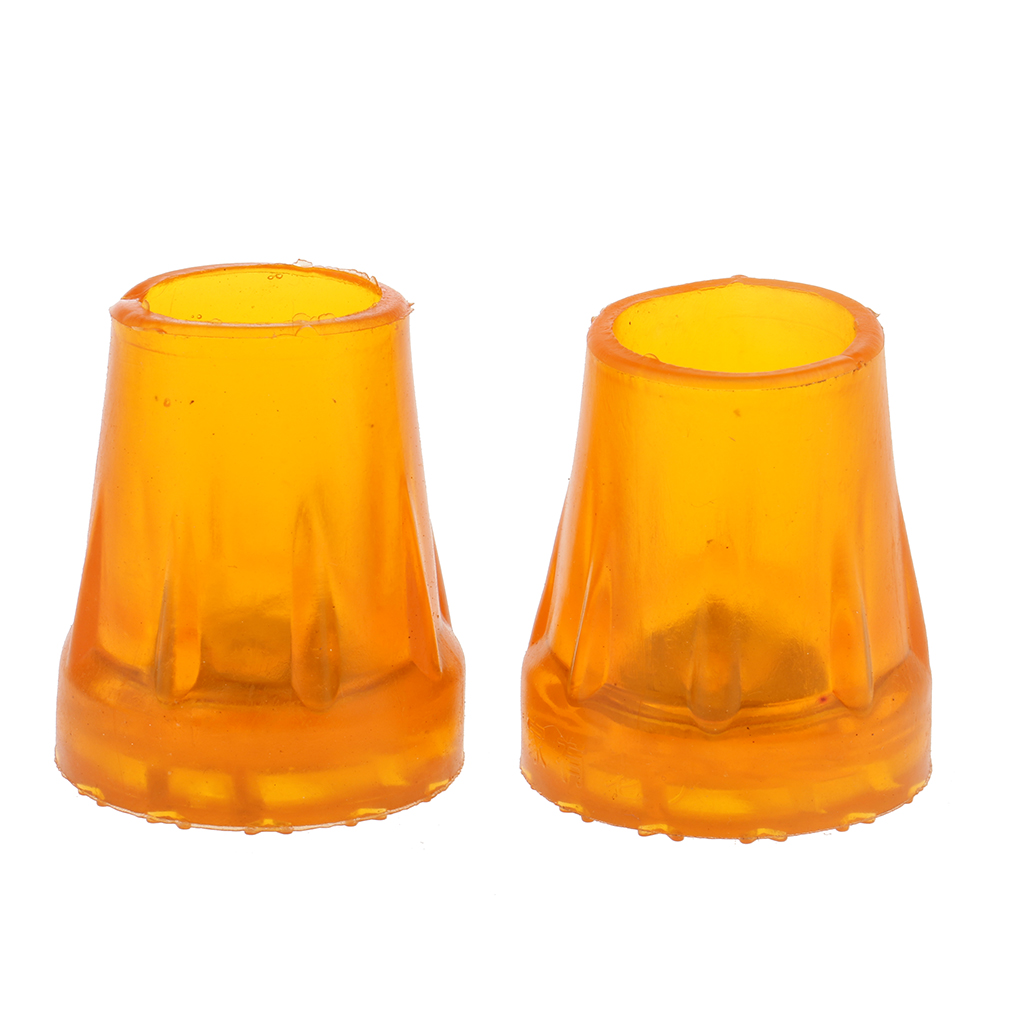 Bastón de apoyo antideslizante , punta de goma para pies, naranja de repuesto, 25mm de diámetro, 4 Uds.