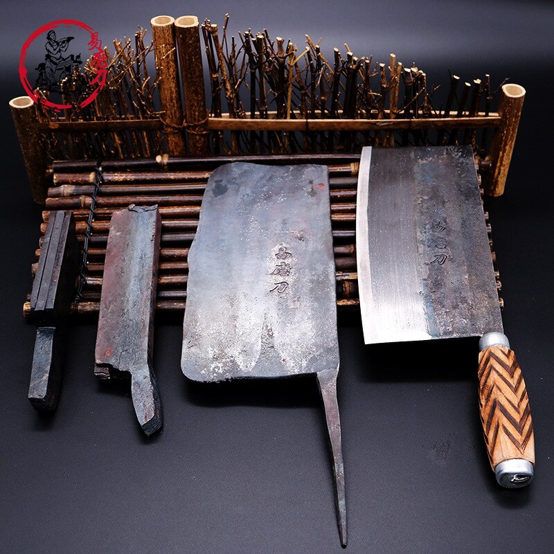 Handmade Forged Chinese Chef's Knife High-grade Cooking Vegetable Meat Cleaver Traditional High Carbon Steel Kitchen Knives Tool
