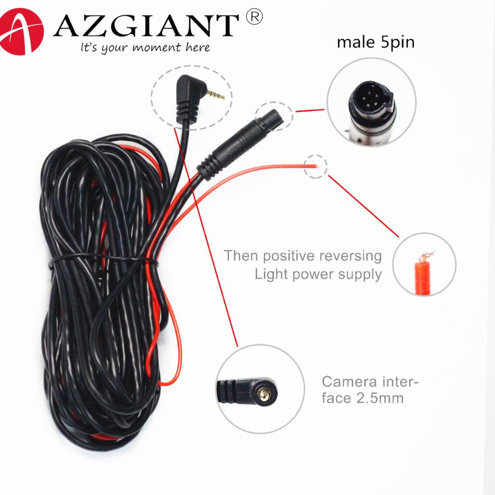 6/10m 5 pin 2.5mm jack forlængerkabel til bil rca video bagfra kamera mand, dvr kamera kabel