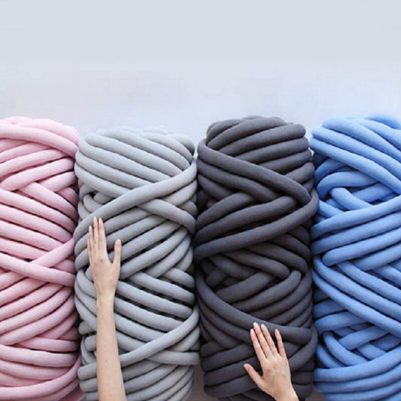 250g tykt super klumpete tykk garn for håndstrikking hekle myk stor bomull gjør-det-selv-arm strikking roving spinning garn til teppe