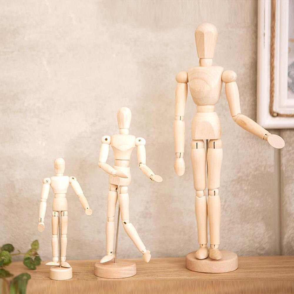 Figura articulada de madera para artista, maniquí para pintar, dibujo, boceto, decoración, 1 unidad