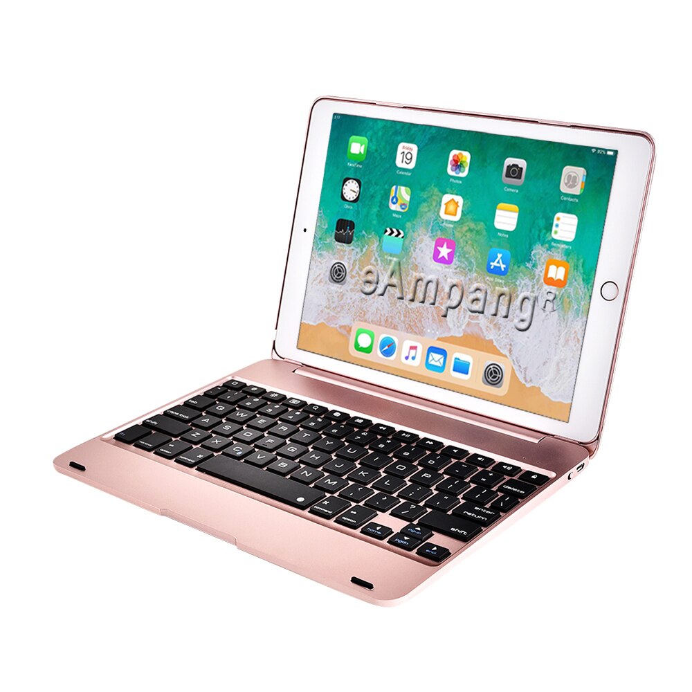 Per iPad 9.7 Cassa Della Tastiera per Apple iPad 9.7 2017 2018 5th 6th Generazione Aria 1 2 5 6 Pro 9.7 4.0 Copertura Della Cassa Della Tastiera di Bluetooth: Rose Gold / For iPad 9.7 2017