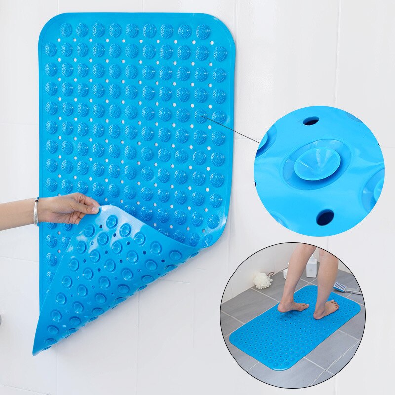 Long PVC Bath Mat Massage Bathroom Rugs Safety Anti Slip Shower Bathtub Mat Suction Cup Floor Mat Foot Pad 40x100cm