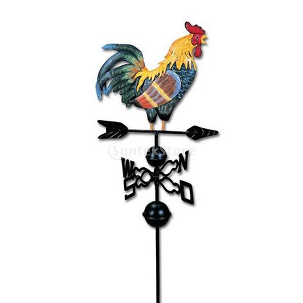 Girouette métal Vintage coq-47 ''fonte coq jardin girouette vent vitesse Spinner indicateur de Direction ornement