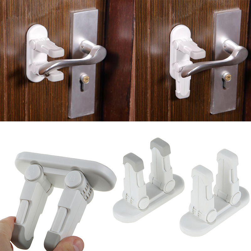 1/2/3Pcs/Lot Child Safety Lock Baby Door Handle Lock Lever Lock Proof Window Anti-opening Protection Toddler Kids Door Stopper