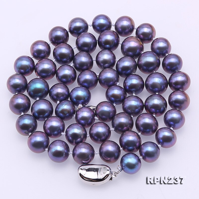 JYX Choker Parel Ketting vrouwen Zwarte Parel Ketting 7-8mm Gekweekte Zoetwater Parel Ketting 18 "vrouwen ketting sieraden