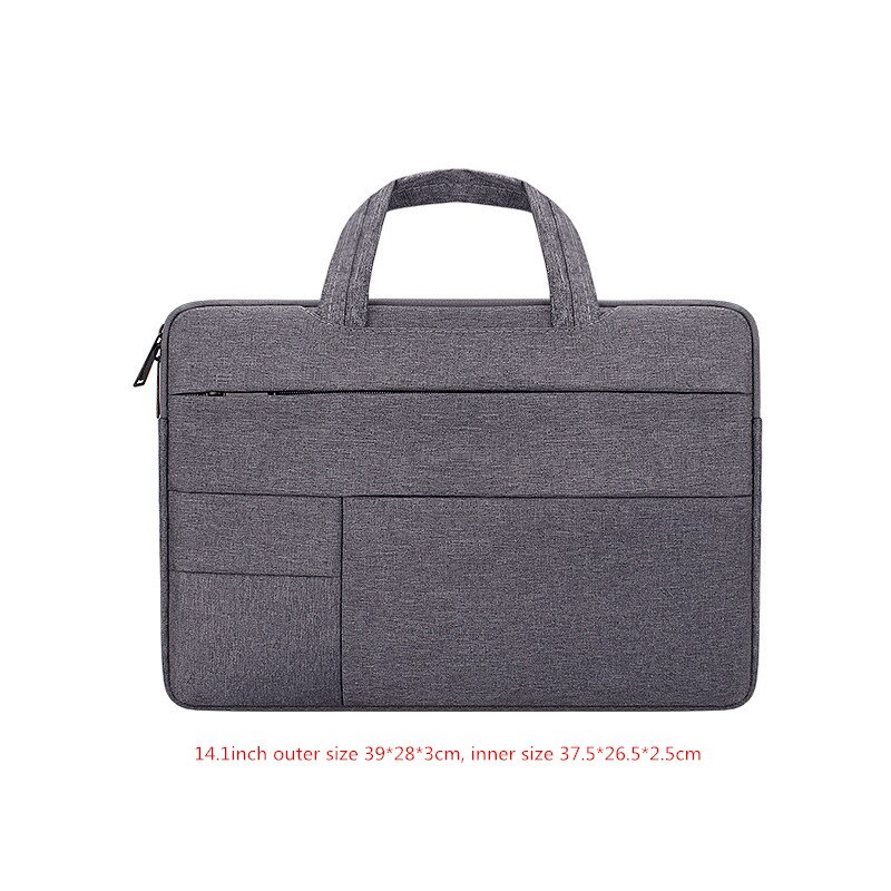 Stoßfest Wasserdichte Laptop Tasche Männer der frauen Aktentasche Tote Büro Business Reise Elektronische Produkt Dokument Lagerung Beutel: Dark Gray M