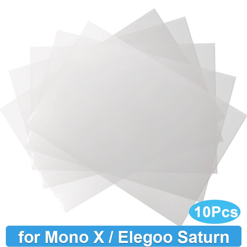 5PCS FEP Film for ANYCUBIC Photon M3 Plus Mono X Elegoo Saturn 3D Printer Parts 8.9 Inches UV Resin Printers 200*260*0.15mm Film: 10PCS