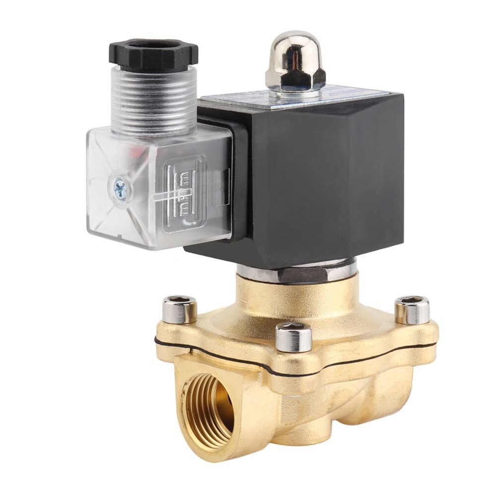 Válvula Solenoide de acción directa de cobre puro, Bobina Cuadrada de 1/2 pulgadas, CA, 220V, 2W, electromagnética, para herramientas de riego de jardín