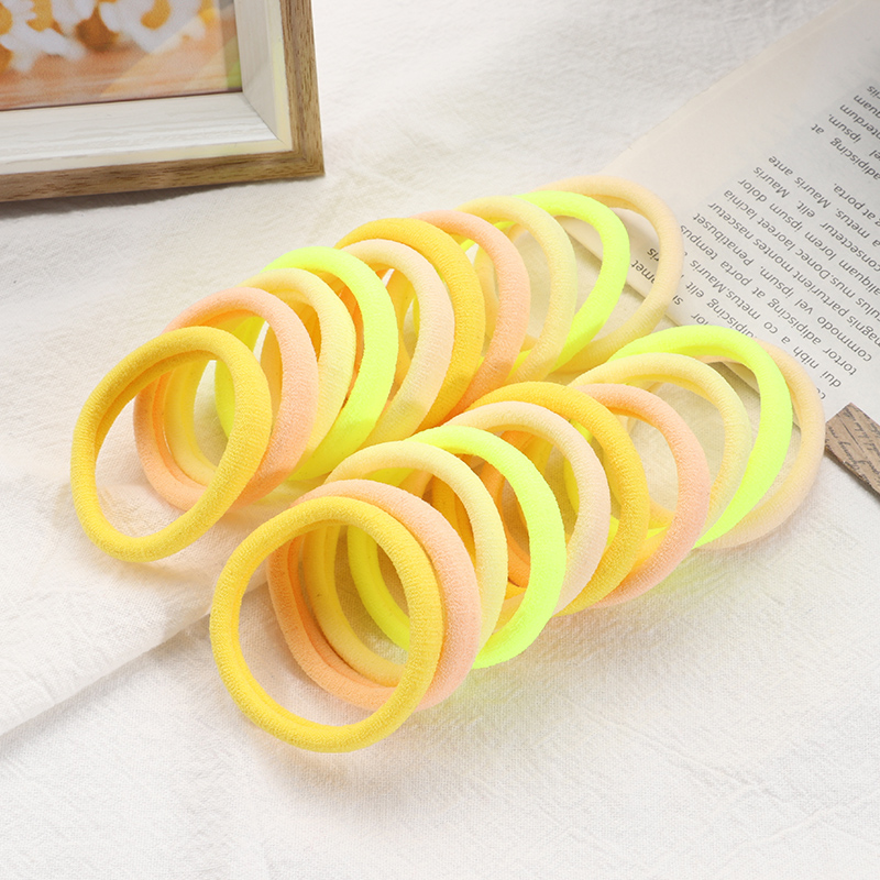 20pcs Girls Big Elastic Hair Bands Rubber Band Ponytail Holder Gum Headband Rubber Bands Women Hair Accessories: Dark Khaki