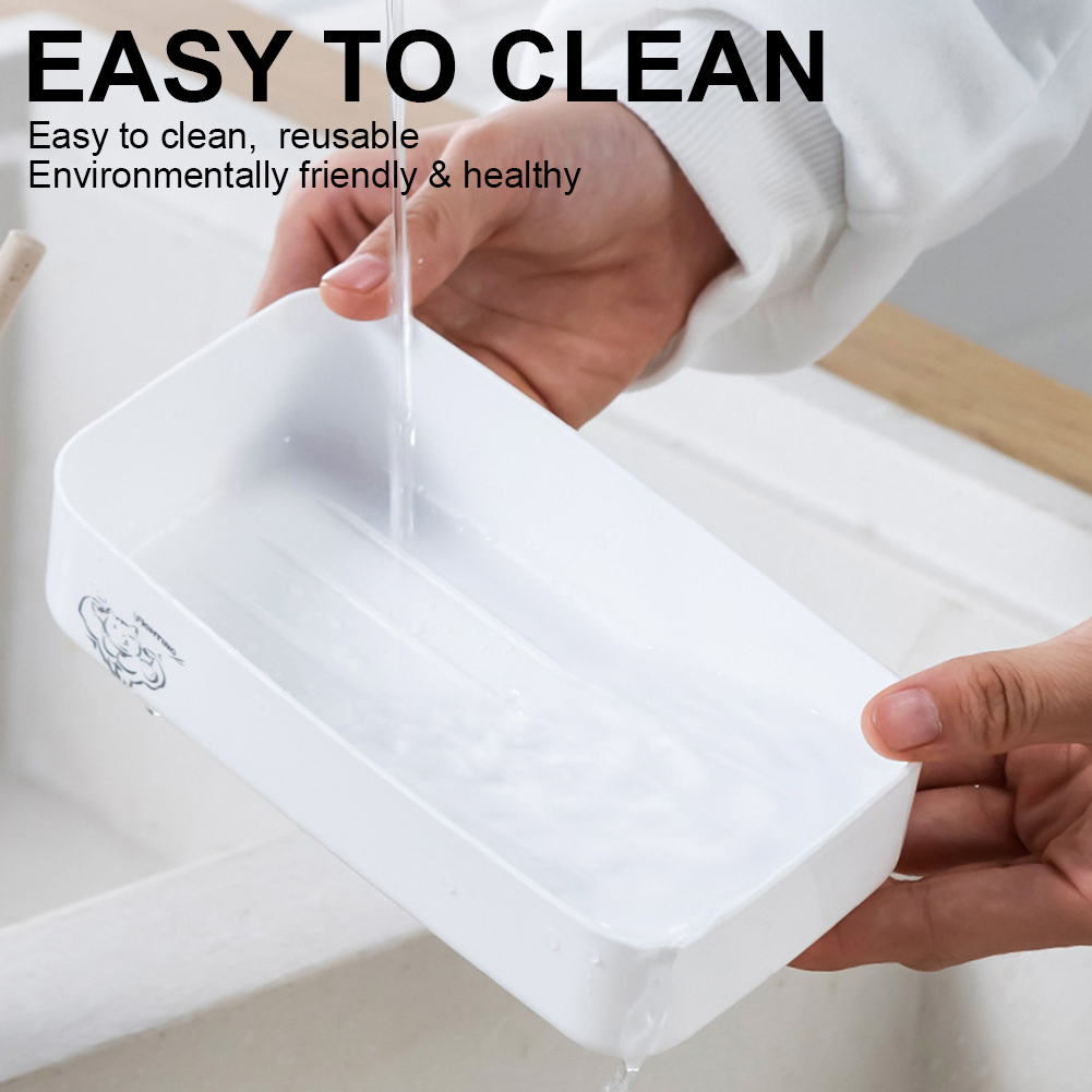 Plastic Storage Box Reusable Non-toxic Meat Food Container Organizer with Airtight Lid Freezer Microwave Oven Safe