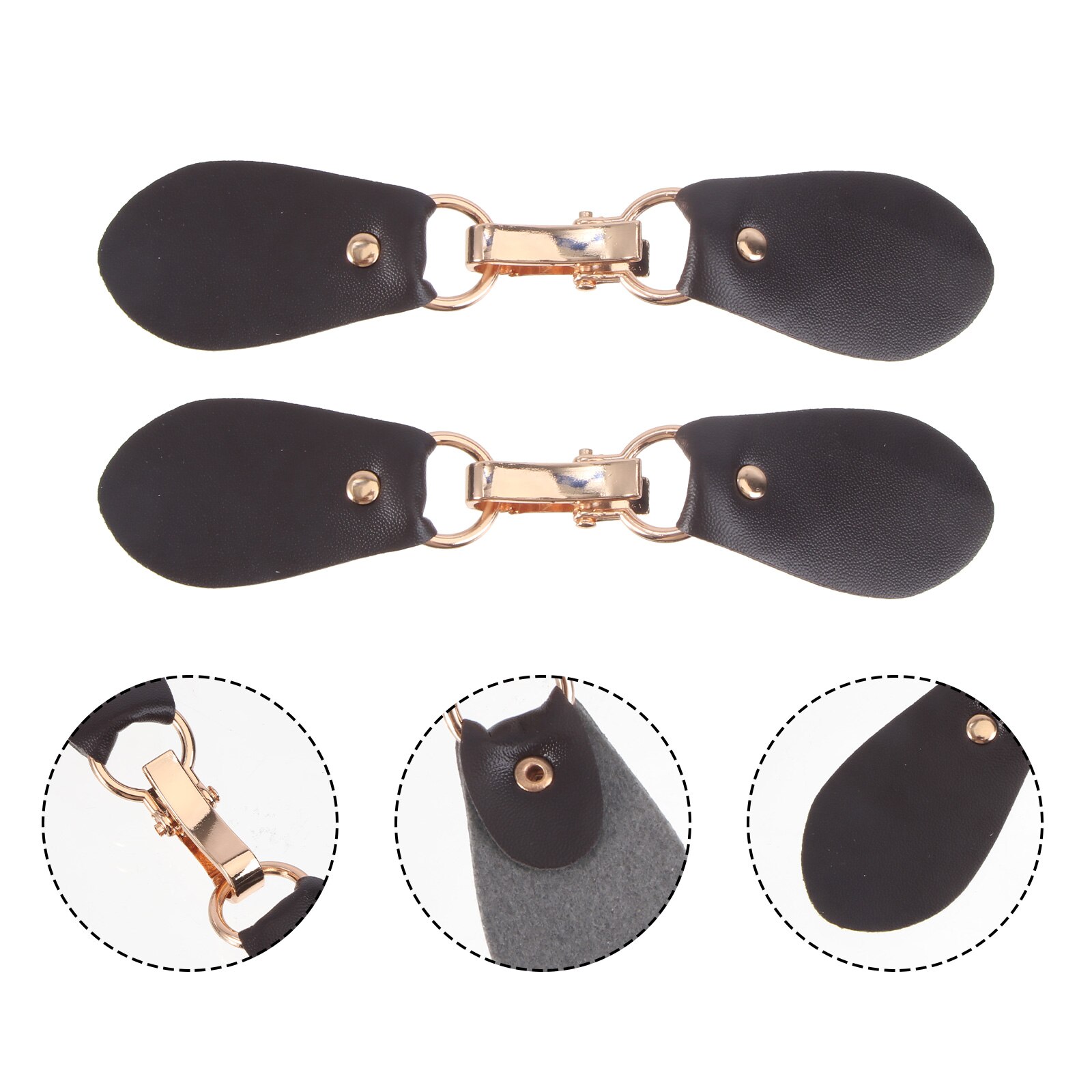 4PCS Clothing Hook Buckles Metal Buckles Wind Coat Fastener Overcoat Leather Connectors for Shop Store Tailor's: Coffee