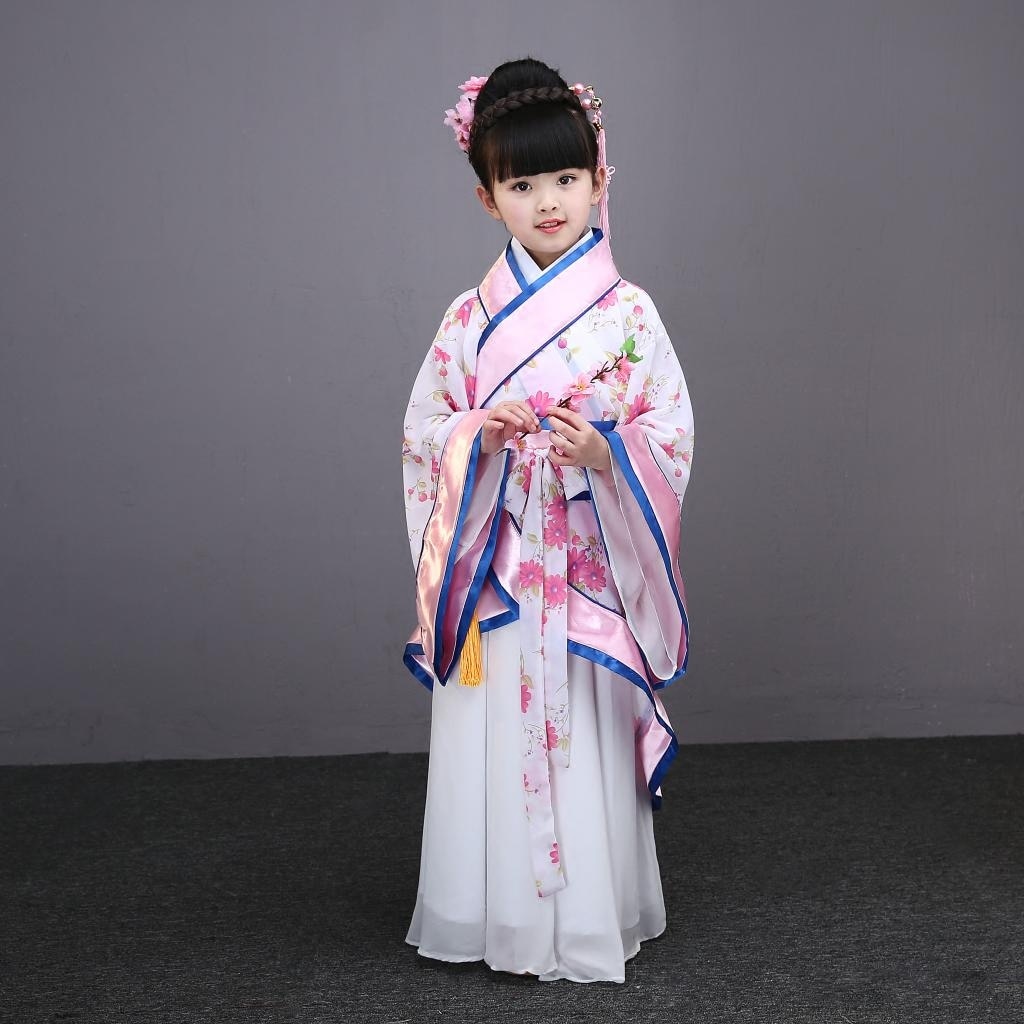 folklórico de China danza niños danza tradicional china traje antiguo dinastía Tang princesa reina puesta en escena